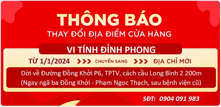 Thông báo dời địa điểm